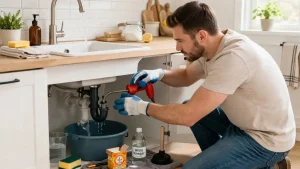 blocked kitchen sink