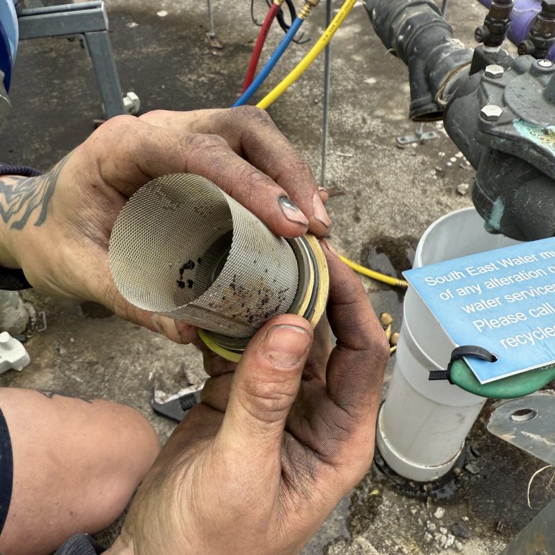 Repairing a section of drain pipe