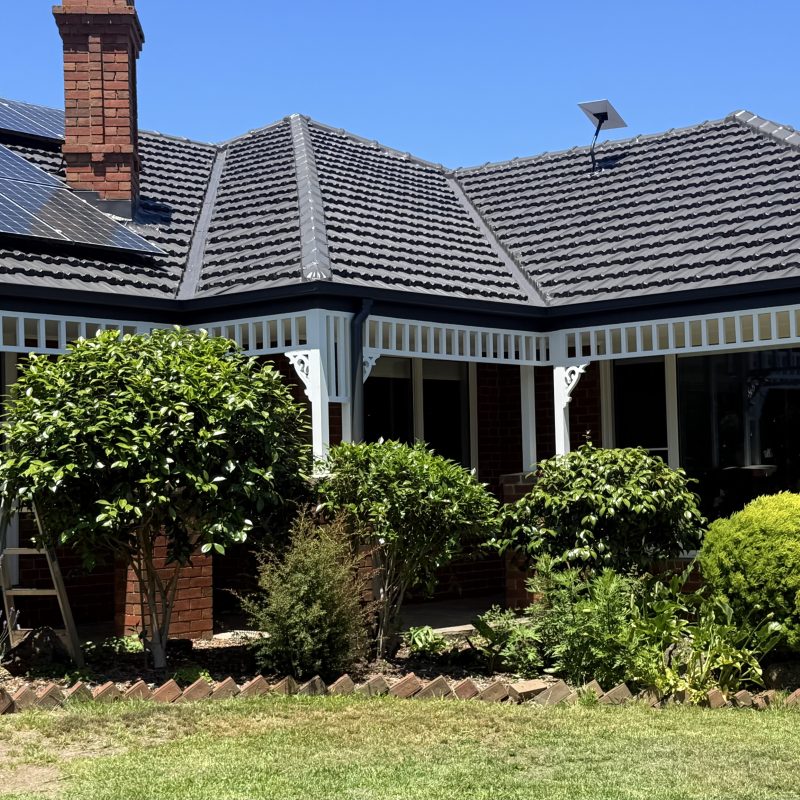Tiled roof with solar panels on a Melbourne home