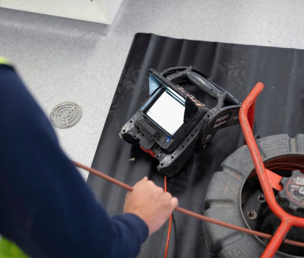 CCTV drain inspection to find and clear a blocked drain