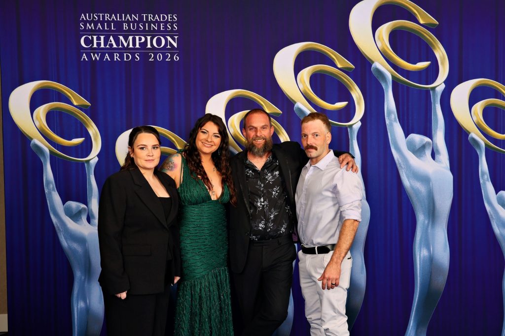 The Plumbing and Roofing Company team at the 2026 Australian Trades Small Business Champion Awards